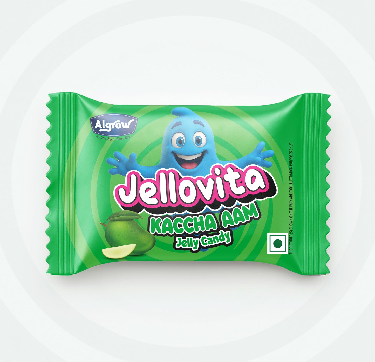 Jellovita Kaccha Aam Jelly Candy (PACK OF 220 JELLIES)