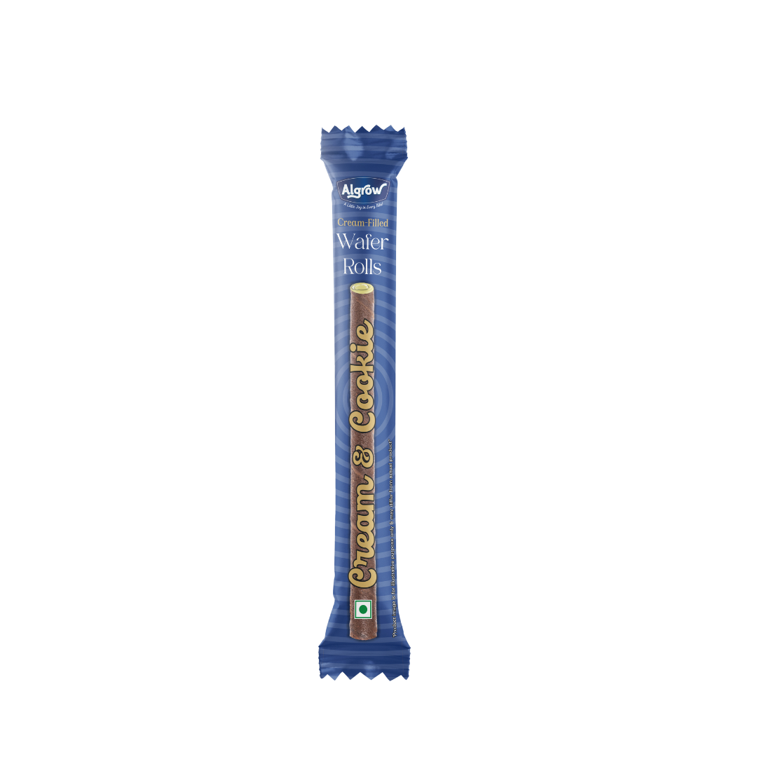 Algrow Cream & Cookies Wafer Roll Stick (JAR OF 40 PIECES)