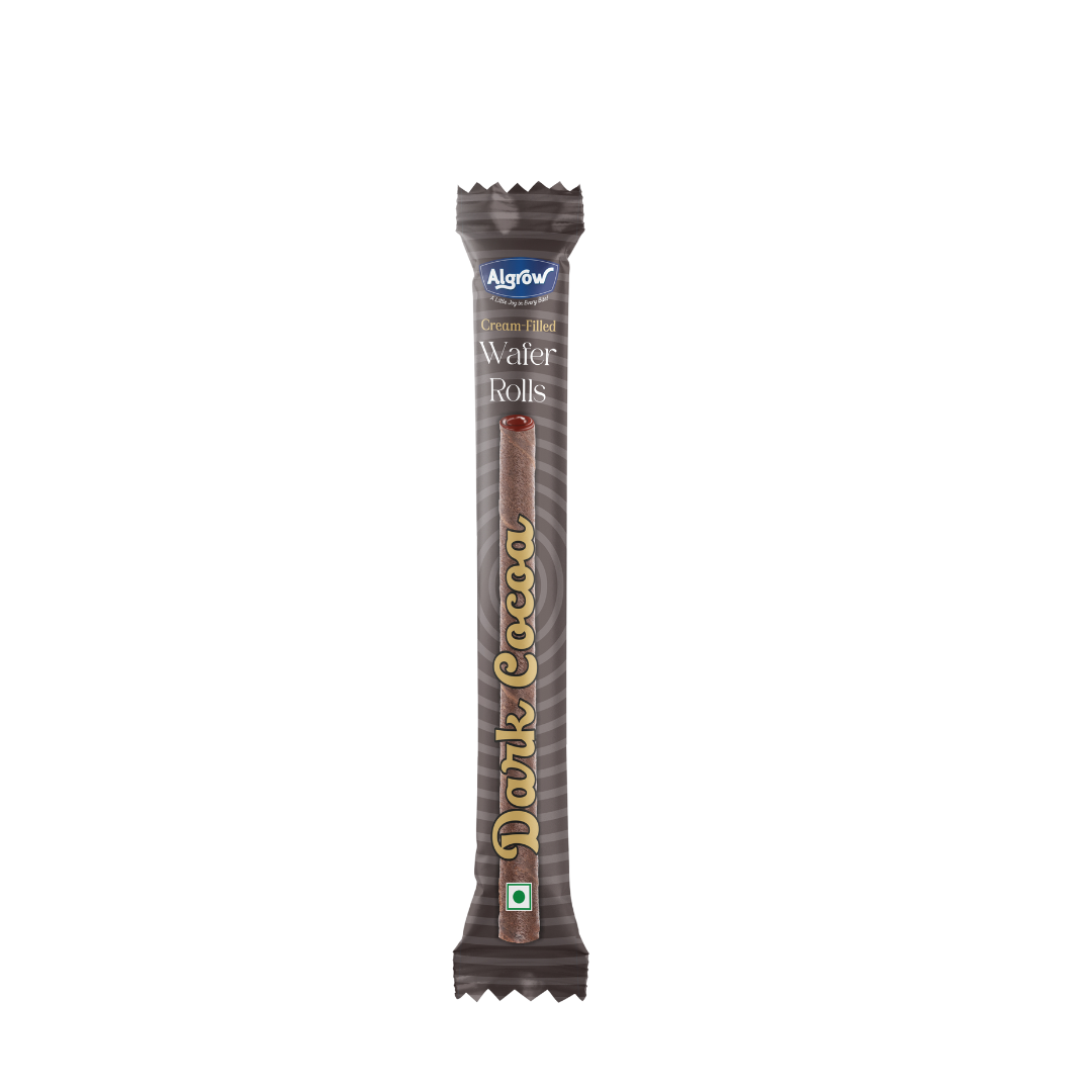 Algrow Dark Cocoa Wafer Roll Stick (JAR OF 40 PIECES)